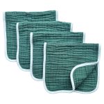 Muslin Burp Cloths 4 Pack Large 20" by 10" 100% Cotton 6 Layers Extra Absorbent and Soft by Synrroe